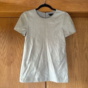 Theory leather tee shirt top